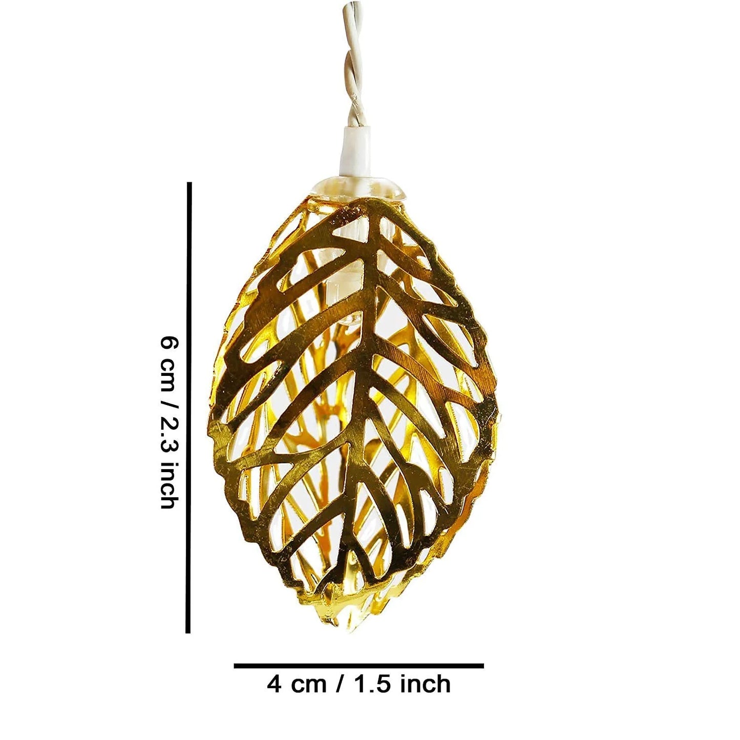 Metal Leaf Decorative String Lights - Warm White