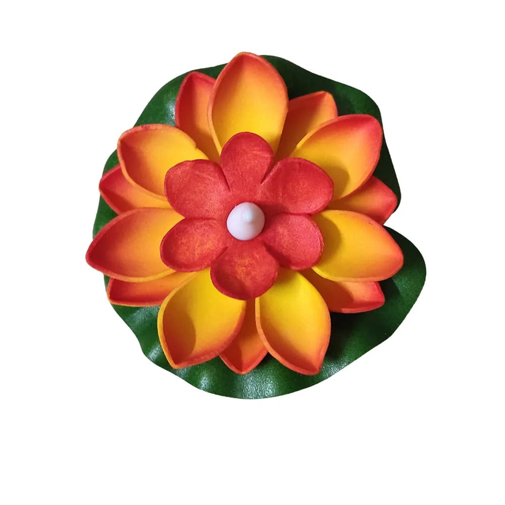 Floating LED Lotus Flowers Artificial Candles Sensor Multicolor - 1 Pack of 6 Lotus