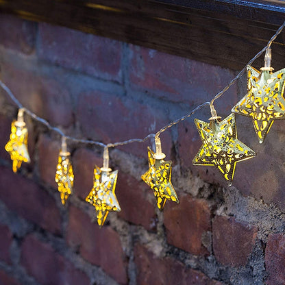 Metal Star Shaped LED Light (16 Warm White Bulbs)