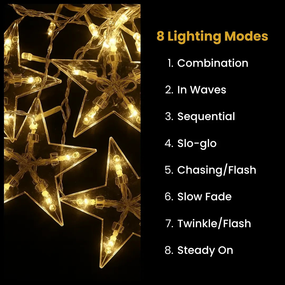 Star Curtain Lights | Warm White LED