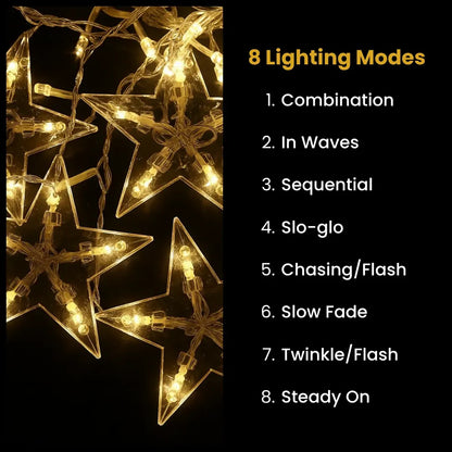 Star Curtain Lights | Warm White LED