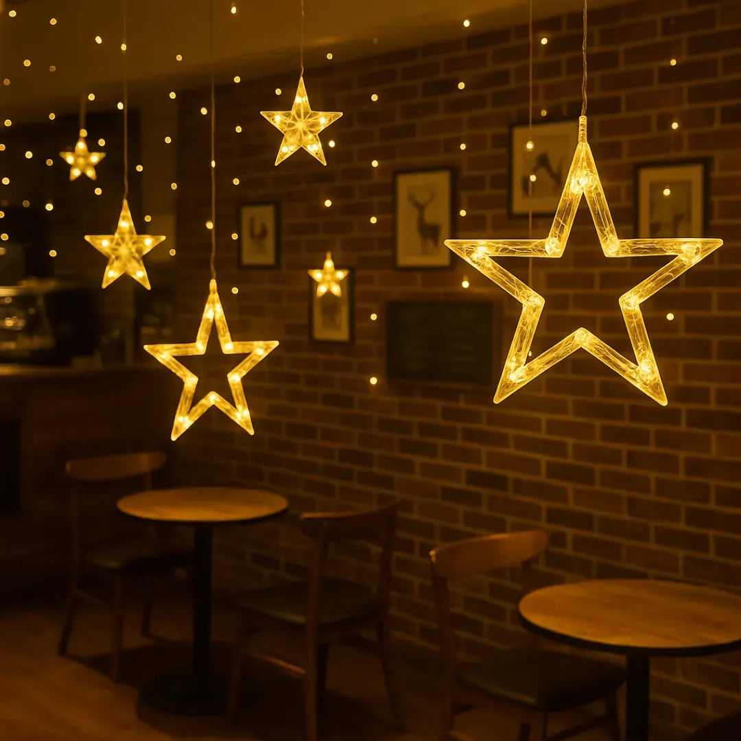 Star Curtain Lights | Warm White LED