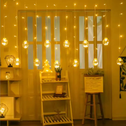 Wish Ball Curtain Lights | 12 Wish Balls | Warm White LED