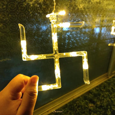 Swastik Curtain Lights | Warm White | Diwali Decorative LED Lights